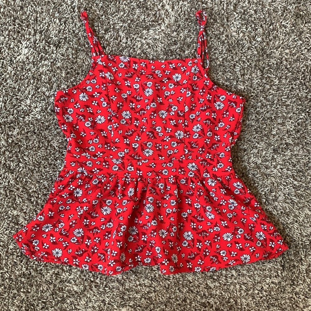 Spaghetti strap peplum top